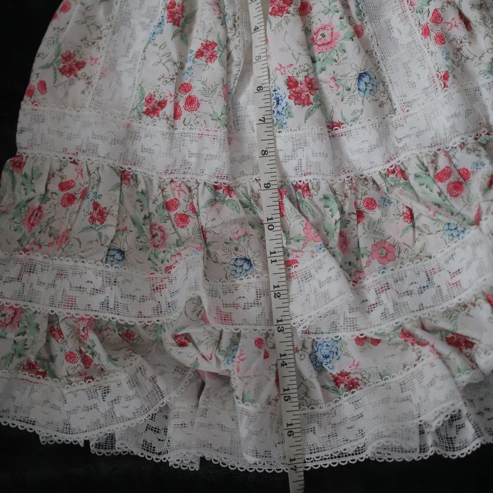 NWT Lace Floral Ruffle Vintage Victorian Mini Skirt. - Picture 11 of 11